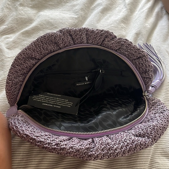 Rebecca minkoff clutch ruched faux leather clutch in light wisteria - Picture 7 of 7